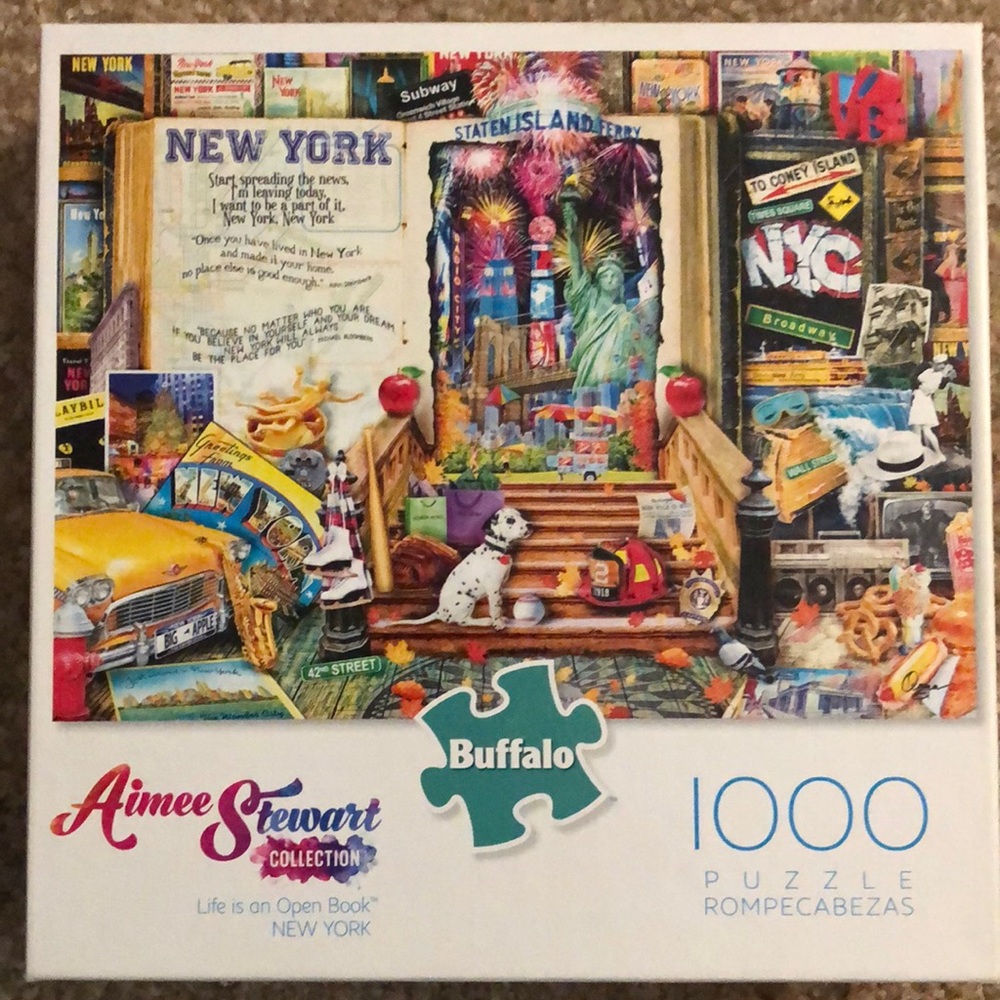 “Life is an Open Book New York” Buffalo brand 1000 piece puzzle.